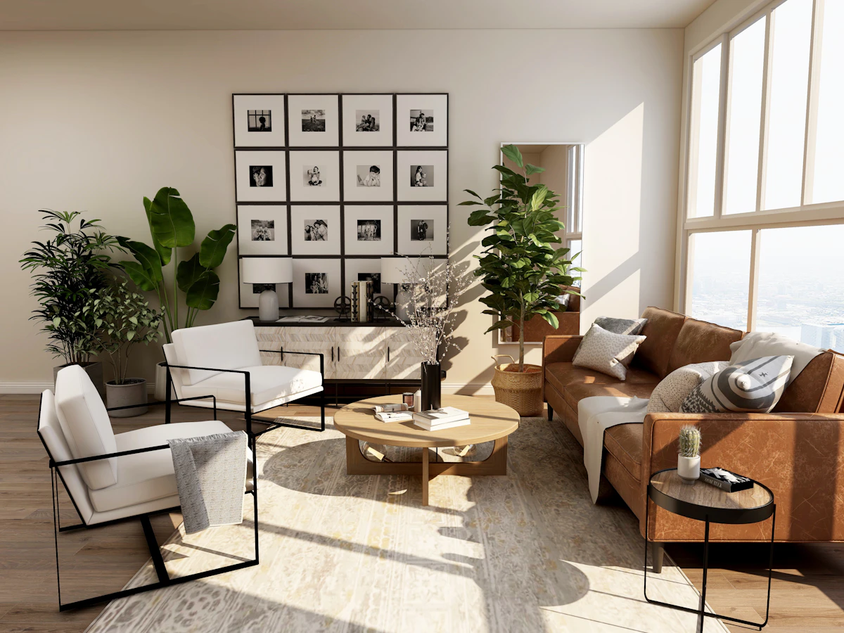 Clean, prepared apartment living area